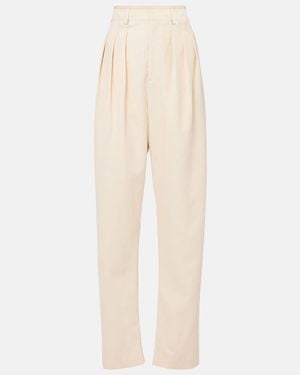 Lemaire Wool-Blend Gabardine Tapered Trousers - Natural