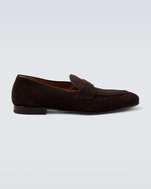 Kiton Loafers Aus Veloursleder - Braun