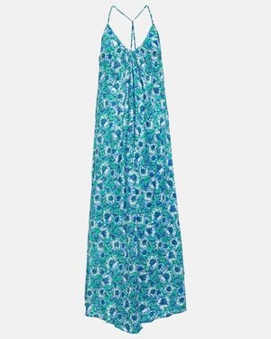 Poupette Felicia Floral Maxi Dress - Blue