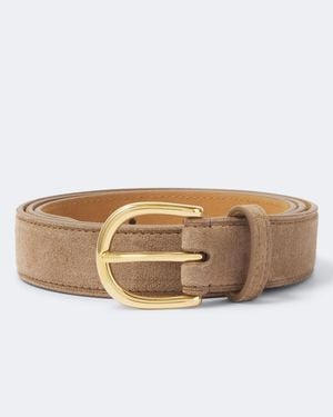 George Cleverley Suede Belt - Brown