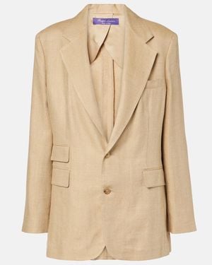 Ralph Lauren Russel Silk And Linen Blazer - Natural