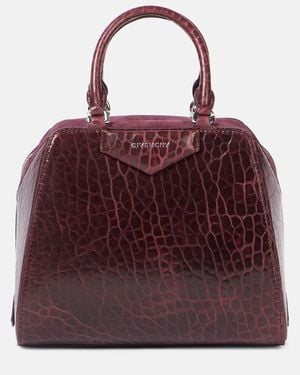 Givenchy Antigona Cube Mini Patent Leather Tote Bag - Red