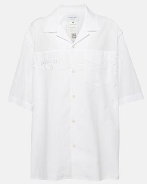 Marine Serre Regenerated Household Cotton Bowling Shirt - White