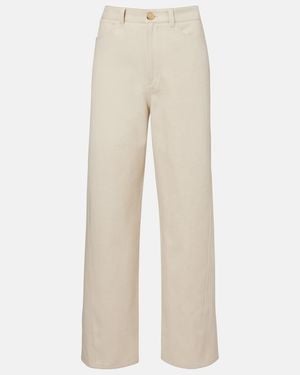 TOTEME Mid-Rise Wide-Leg Jeans - Natural
