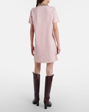 check collar cotton polo shirt dress Burberry Check Collar Cotton Polo Shirt Dress , Size: M