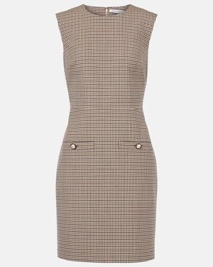 Veronica Beard Houndstooth Minidress - Gray
