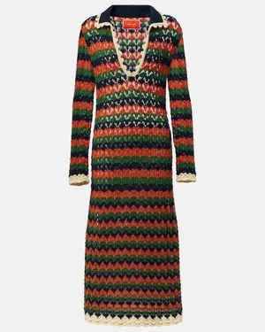 La DoubleJ Perry Crochet Cotton Polo Dress - Multicolour