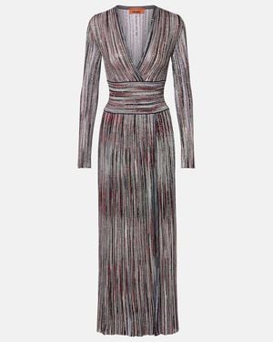 Missoni Striped Lame Maxi Dress - Gray