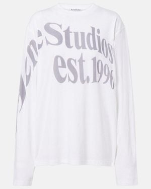 Acne Studios Oversized Cotton-Blend Jersey T-Shirt - White