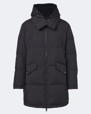 Yves Salomon Piumino Con Shearling - Blu