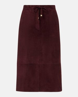 Max Mara Midirock Aus Veloursleder - Lila