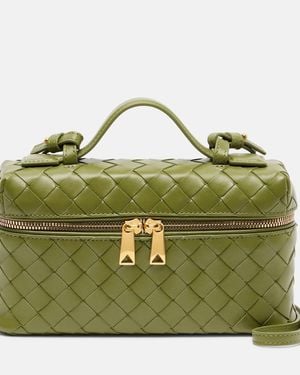 Bottega Veneta Bolso Neceser Bang Bang De Piel Intrecciato - Verde