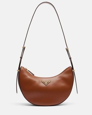 Prada Schultertasche Arque Small Aus Leder - Braun