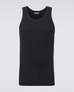 AURALEE Tanktop Aus Rippstrick - Schwarz