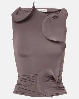 Christopher Esber Torsion Coil Ruched Top - Brown