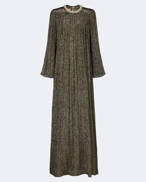 Valentino Verzierte Robe Aus Einem Seidengemisch - Grün