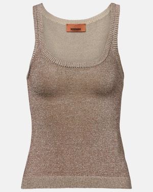 Missoni Knitted Lame Tank Top - Brown