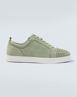 Christian Louboutin Louis Junior Spikes Suede Trainers - Green