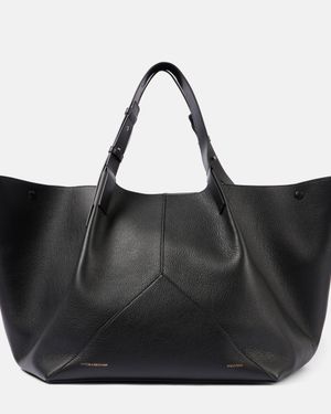 Victoria Beckham W11 Jumbo Leather Tote Bag - Black