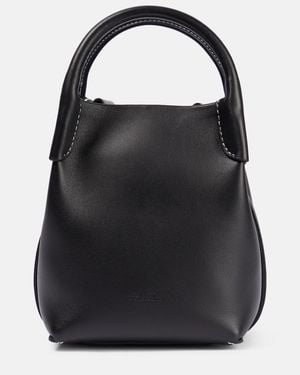 Loro Piana Bale Small Leather Bucket Bag - Black