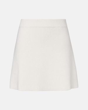 Lisa Yang Clare High-Rise Cashmere Miniskirt - White
