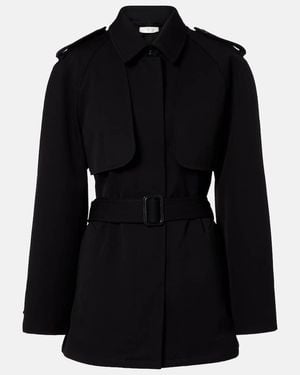 The Row Chaqueta Usuaia De Lana Virgen Con Cinturon - Negro