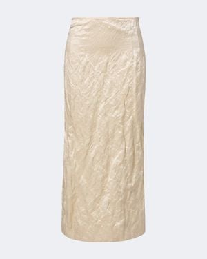FFORME Falda Midi En Mezcla De Algodon - Neutro
