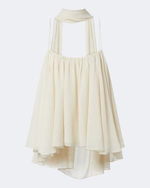 De La Vali Agapito Georgette Top - White