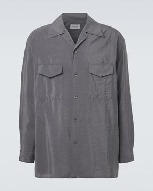 Lemaire Silk-Blend Shirt - Grey
