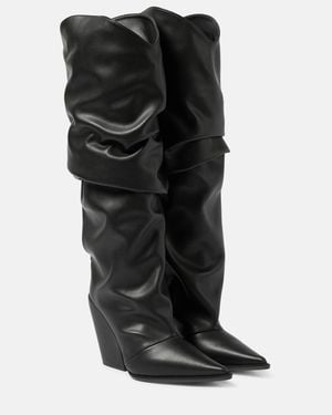 Alexandre Vauthier Botas Altas De Piel Sintetica - Negro