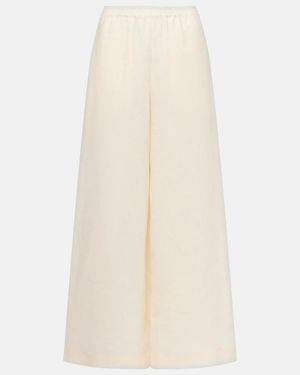 Eres Select Linen Wide-Leg Trousers - Natural