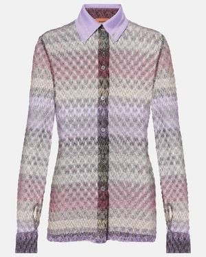 Missoni Striped Lame Shirt - Purple