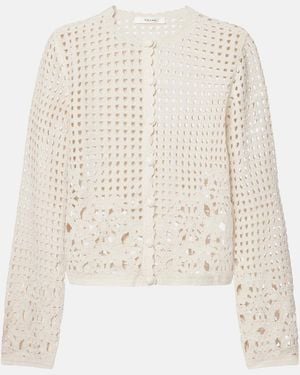 FRAME Cardigan Postcard En Coton - Blanc