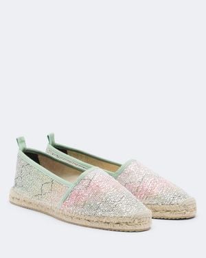 Missoni Zigzag Sequined Espadrilles - White