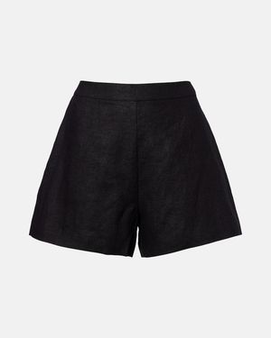 Posse Perri Linen Shorts - Black