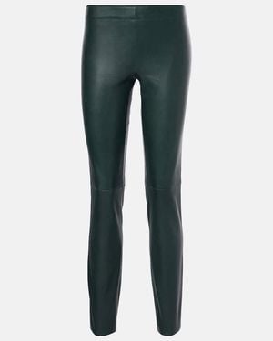 Stouls Jacky Leather Slim Trousers - Green
