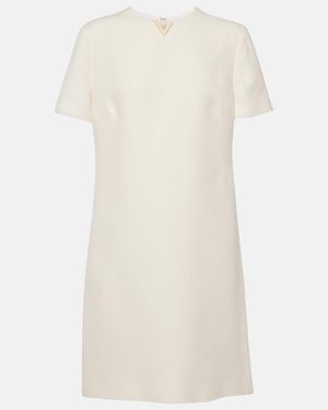 Valentino Crepe Couture Minidress - White