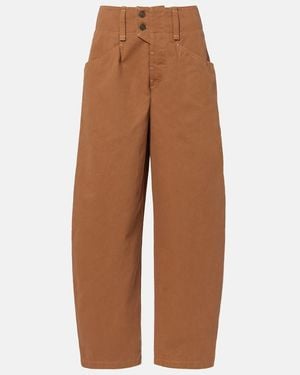 Isabel Marant Oumaya Barrel-Leg Jeans - Brown