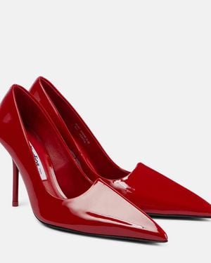 Acne Studios Bordisia 190 Patent Leather Court Shoes - Red