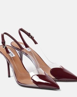 Alaïa Le Cour 90 Leather And Pu Slingback Pumps - Brown
