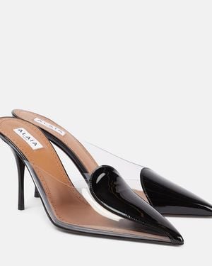 Alaïa Heeled Mules - Black