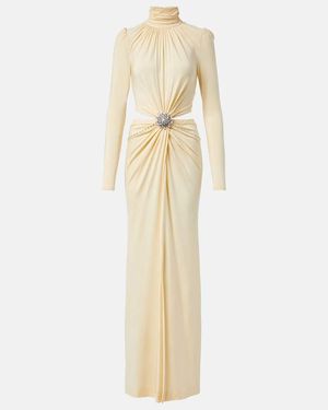 Rabanne Robe Mit Kristallen - Natur