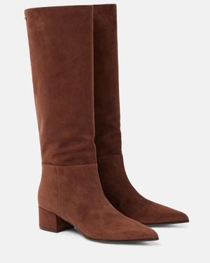 Gianvito Rossi 45 Suede Knee-High Boots - Brown