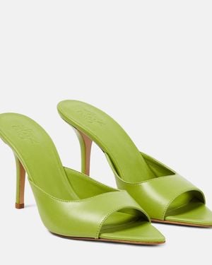Gia Borghini Perni 04 Uni Leather Mules - Green