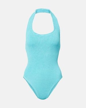 Hunza G Sandy Halterneck Swimsuit - Blue