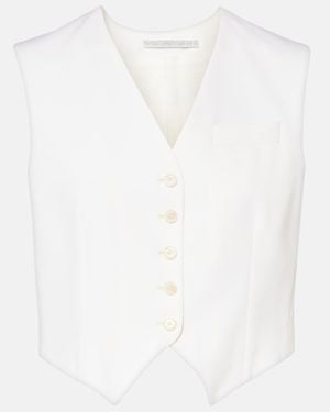 Stella McCartney Cropped Wool Vest - White