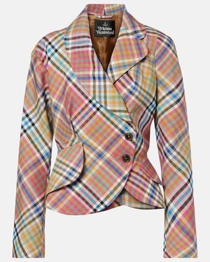 Vivienne Westwood Stormy Asymmetric Wool Blazer - Multicolour