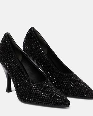 Tory Burch Crystal-Embellished Court Shoes - Black