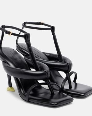 Givenchy Boudoir Leather Thong Sandals - Black