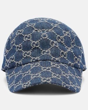 Gucci Gg Denim Baseball Cap - Blue